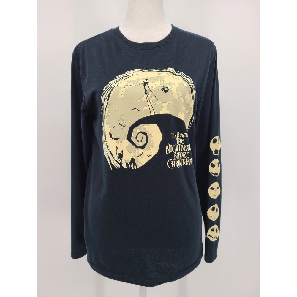 Nightmare Before Christmas Jack Skellington Graphic Tee Shirt Black Women XL